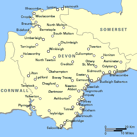 Totnes+devon+england+map