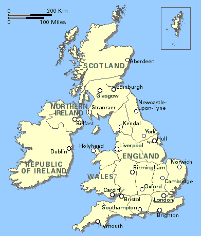 map of great britain with towns