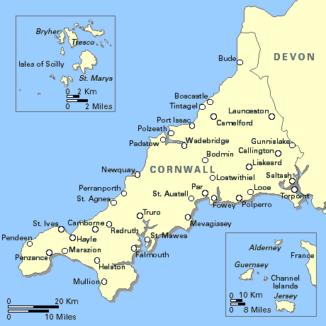 England: Cornwall, Channel Islands, Scilly Isles