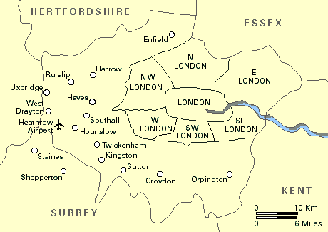 Map of Greater London