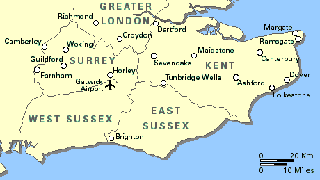 England: Kent, Surrey, Sussex