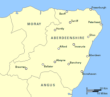 Image result for Aberdeenshire map